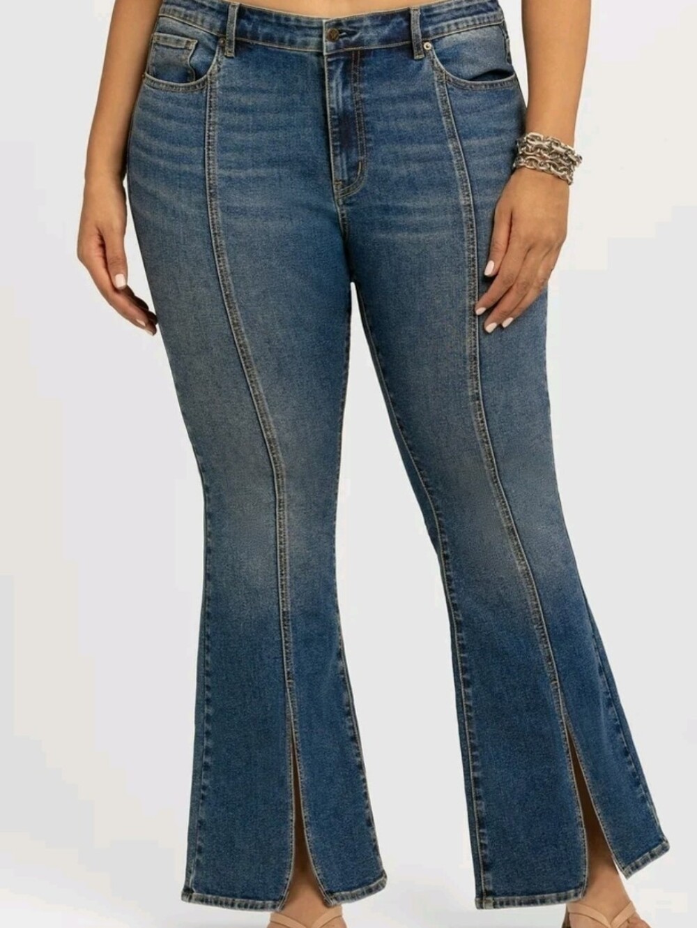 Jessica Simpson Front-Seam Flare Jeans Womens 18W 20W